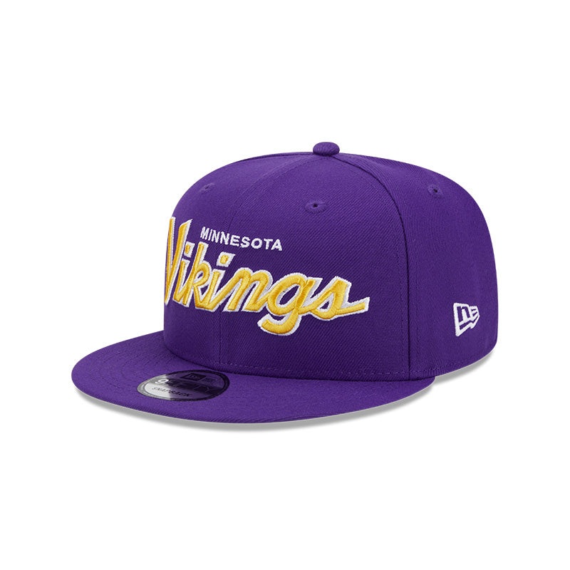New Era Minnesota Vikings Main Script 9FIFTY Snapback Hat OS