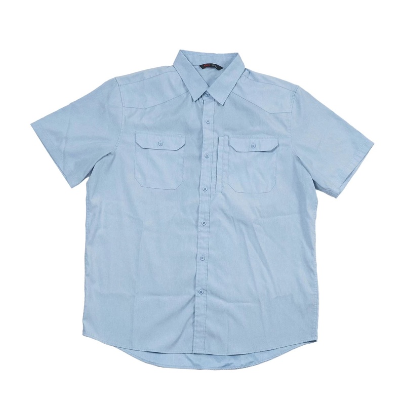 Stoic Short Sleeve Button Up – Men’s XL Light Blue