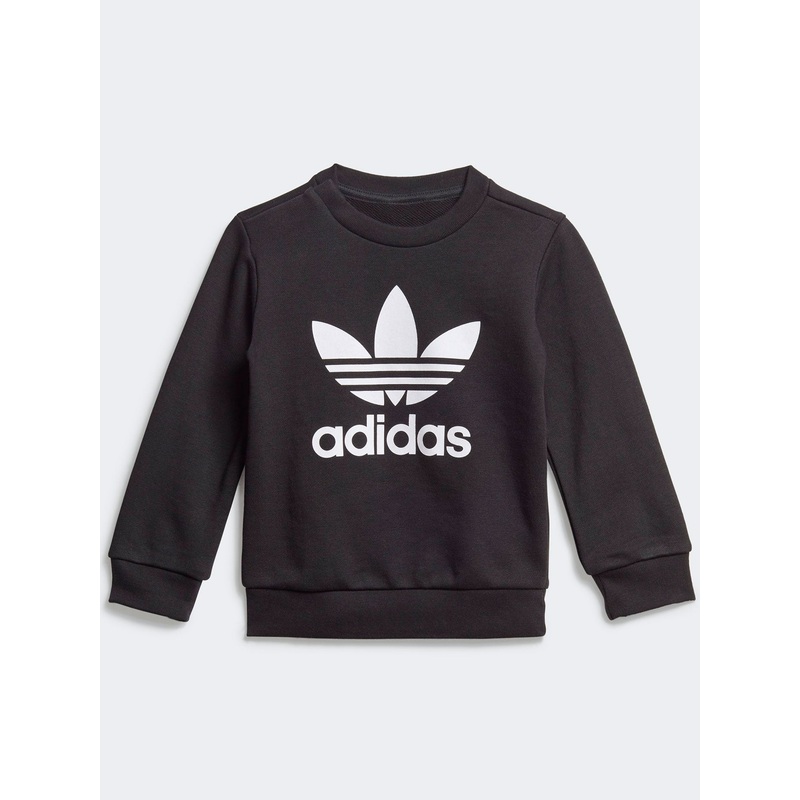 Adicolor Crewneck Sweatshirt (Boys 2-7) 2T BLACK/WHITE