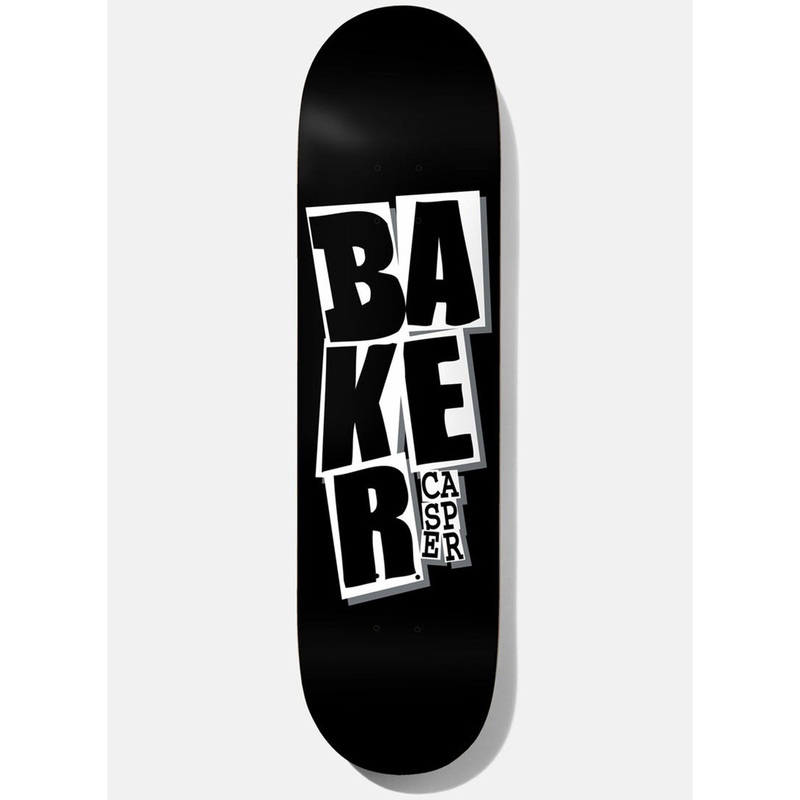 B2 Stacked Name Casper 8.5” Skateboard Deck 8.5 BLACK