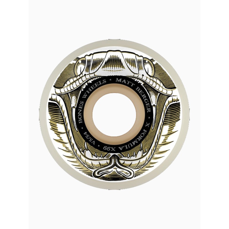 X-Formula V5 Sidecut Berger Battlesnake Skateboard Wheels 52MM/99A NATURAL