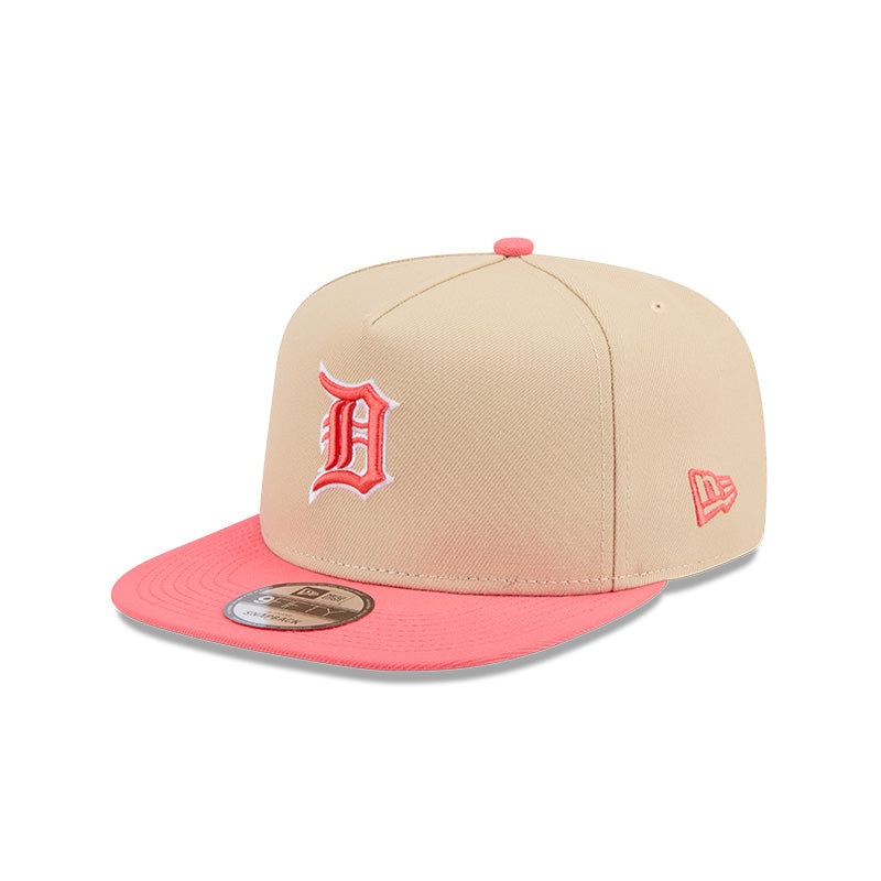 New Era Detroit Tigers Salmon/Pink Two-Tone Color Pack A-Frame 9FIFTY Snapback Hat SALMON/PINK OS