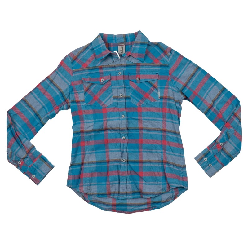Stio Willow Flannel Shirt S Blue