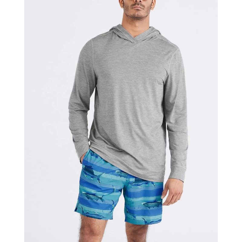 Oh Buoy 2N1 Long Swim Volley Short 7″  – Fish On-Blue Moon S