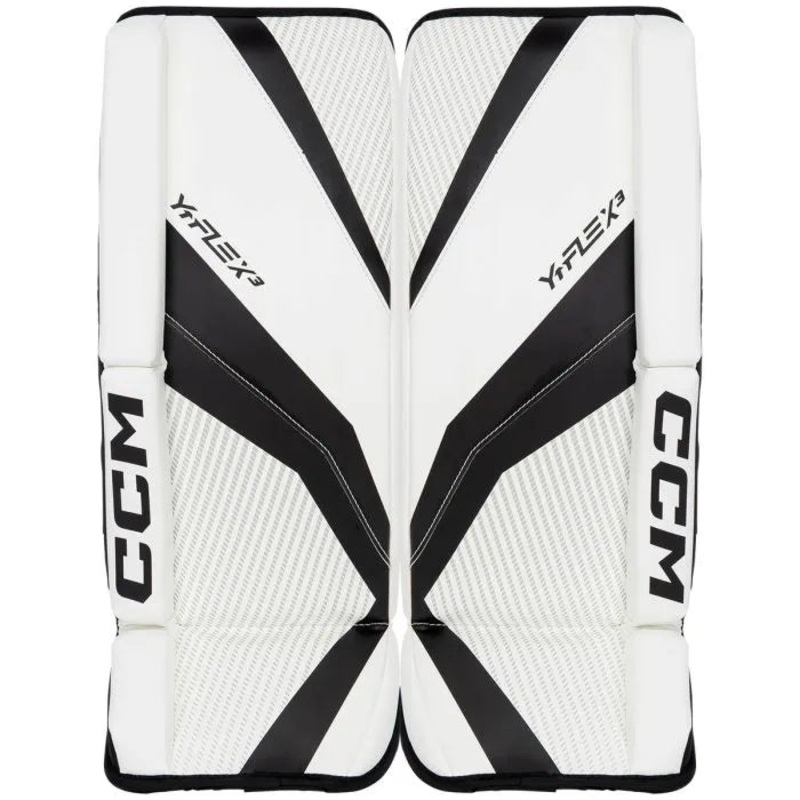 Youth YTFLEX 3 Goalie Pads WHITE/BLACK 20″