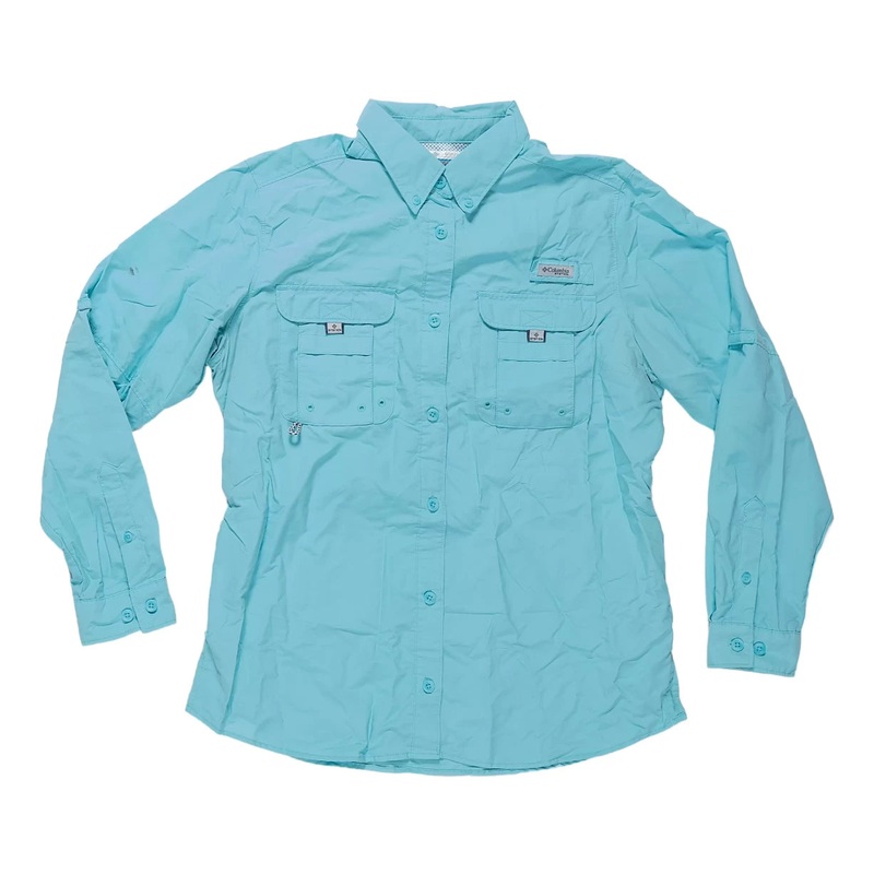 Columbia PFG Bahama II Long Sleeve Shirt M Blue