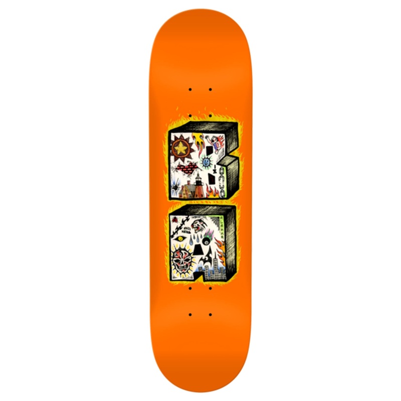 Stacked Anderson 8.75” Skateboard Deck 8.75 ORANGE