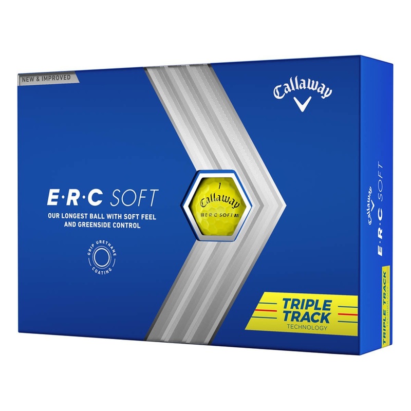 2023 ERC Soft Triple Track Golf Balls – 1 Dozen YELLOW TRIPLE TRACK