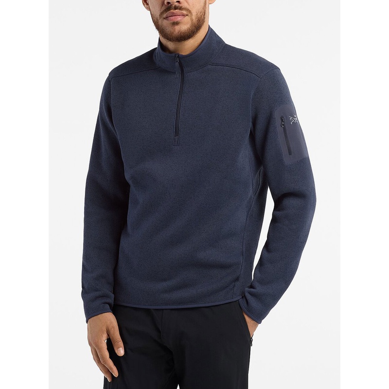 Covert 1/2 Zip Sweatshirt SM BLACK SAPPHIRE HEATHER