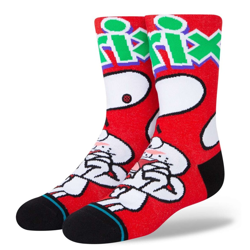 Stance Trix Crew Cut Kids Socks 2023 RED L