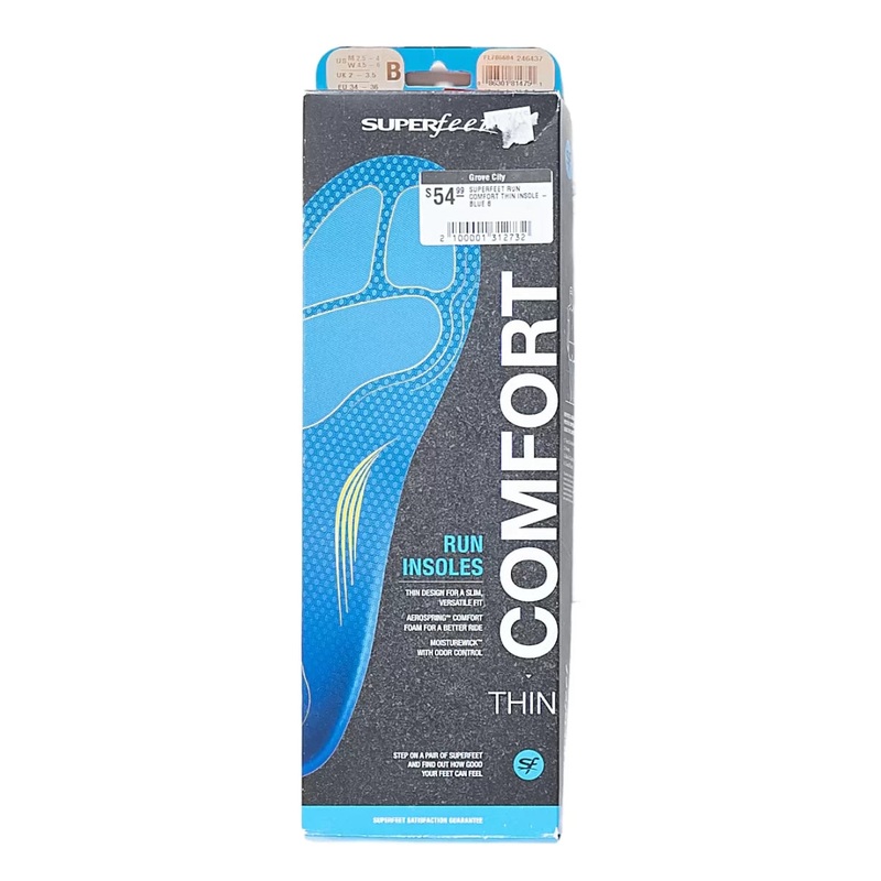 Superfeet Thin Comfort Running Insoles – Women’s see tech specs Blue