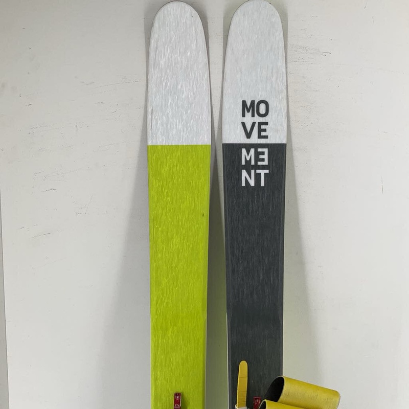 2022 Movement Go Reverse 109 Ti w/ ATK Crest 10 A/T Bindings w/ used Pomoca Skins 189cm White/Grey/Yellow Used