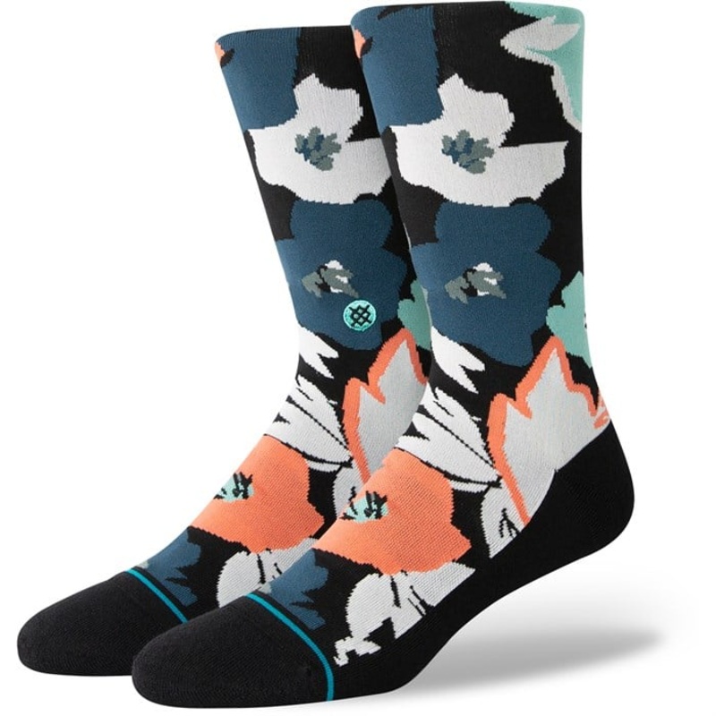 Stance Flower Beds Crew Socks 2024 BLACK L