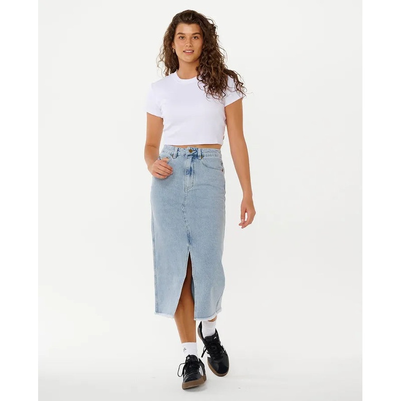 Women’s The Search Denim Midi Skirt LITE BLUE XS