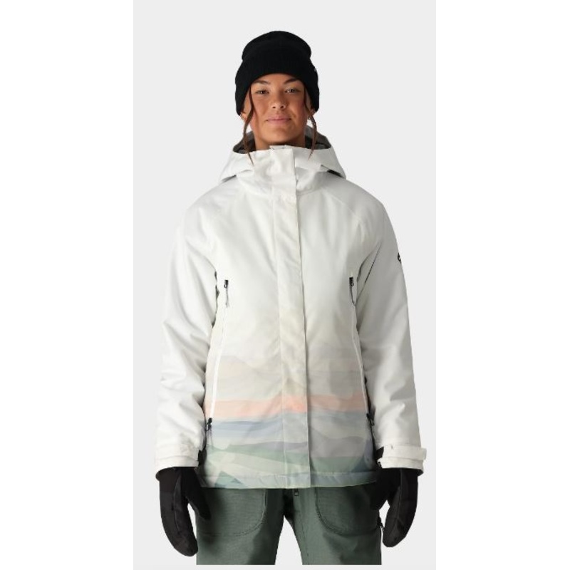 686 Womens Fantasia Insulated Jacket -White Sierra Sunset | C&R Ski/Outdoor