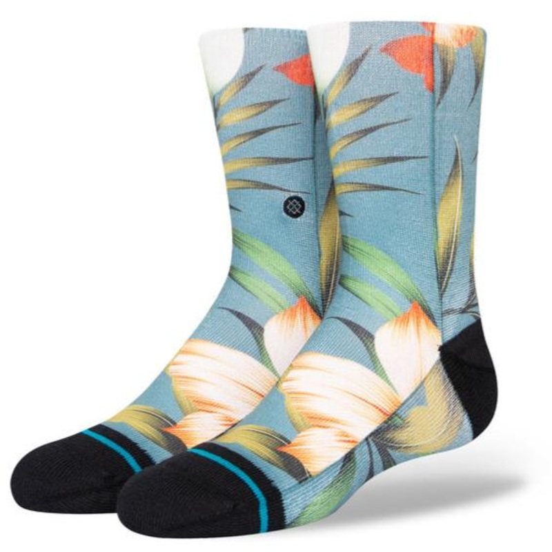 Stance Kid’s Tropical Trollin Crew Sock 2023 BLUE L