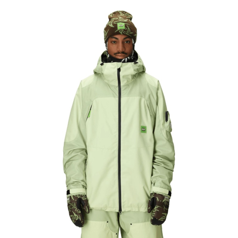 686 Men’s x Huf Double H Jacket HGRN Huf Green Colorblock M