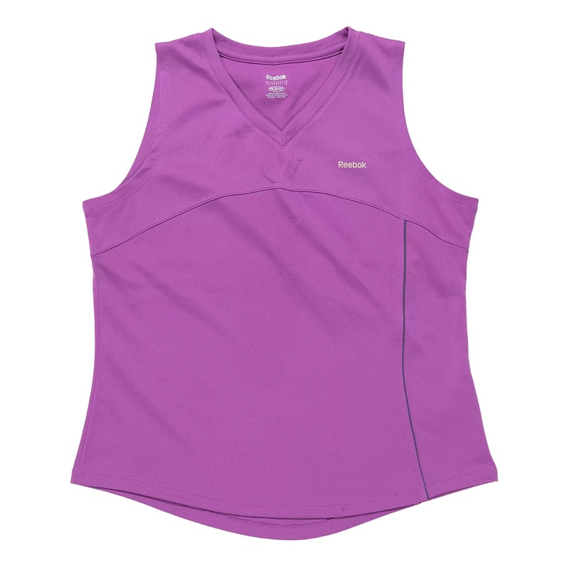 Reebok PlayDry V-Neck Tank – Women’s L Purple