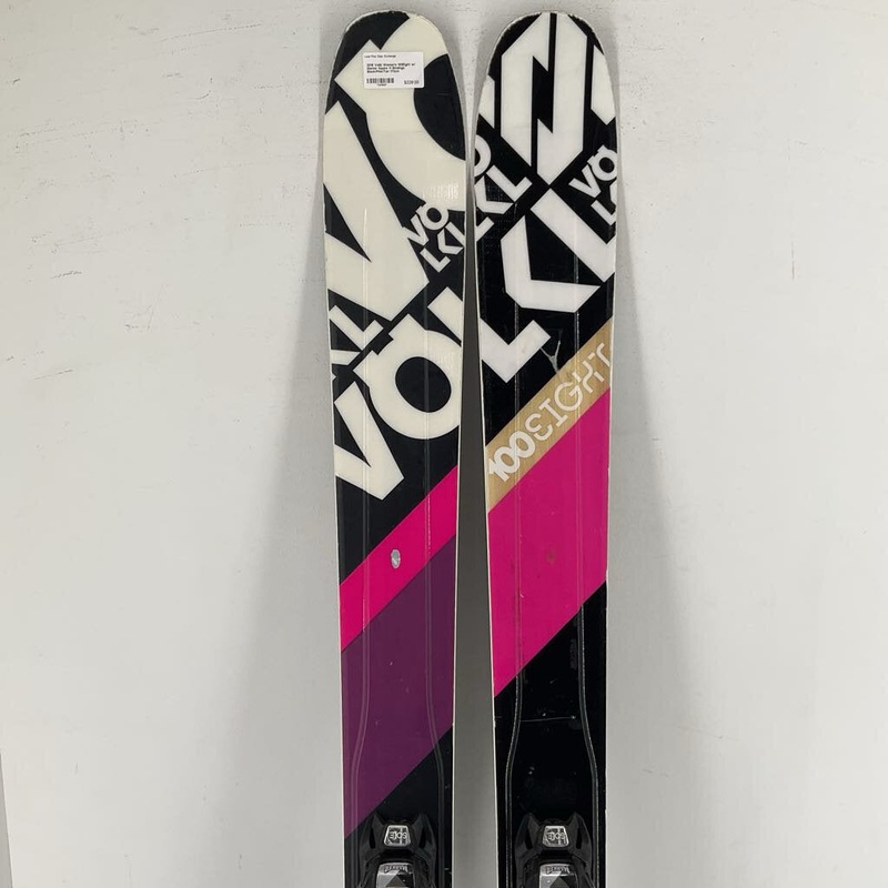 2016 Volkl Women’s 100Eight w/ Marker Squire 11 Bindings 173cm Black/Pink/Tan Used