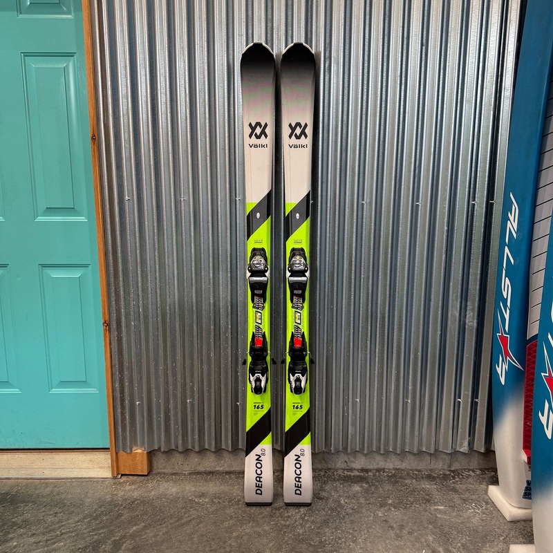 Volkl Deacon 8.0 Skis w/ Marker FDT 10 GW Bindings – USED 165cm (R15.4m) Marker FDT 10 GW Black/White