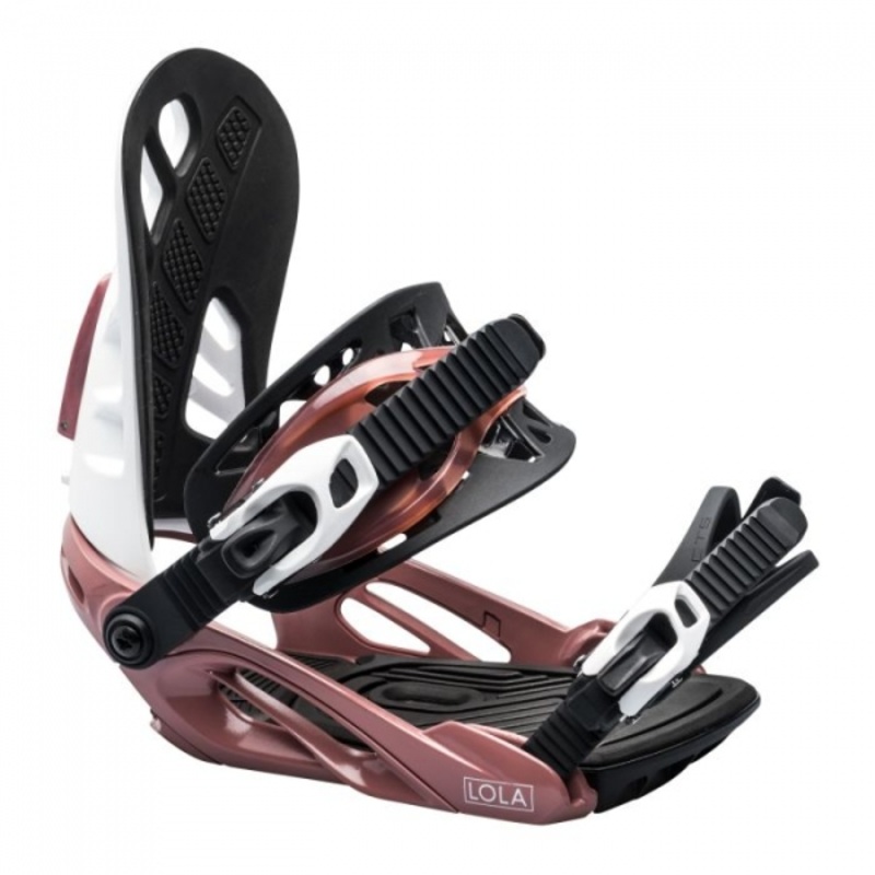 Roxy Lola Womens Snowboard Bindings, M/L, White/Pink | C&R Ski/Outdoor