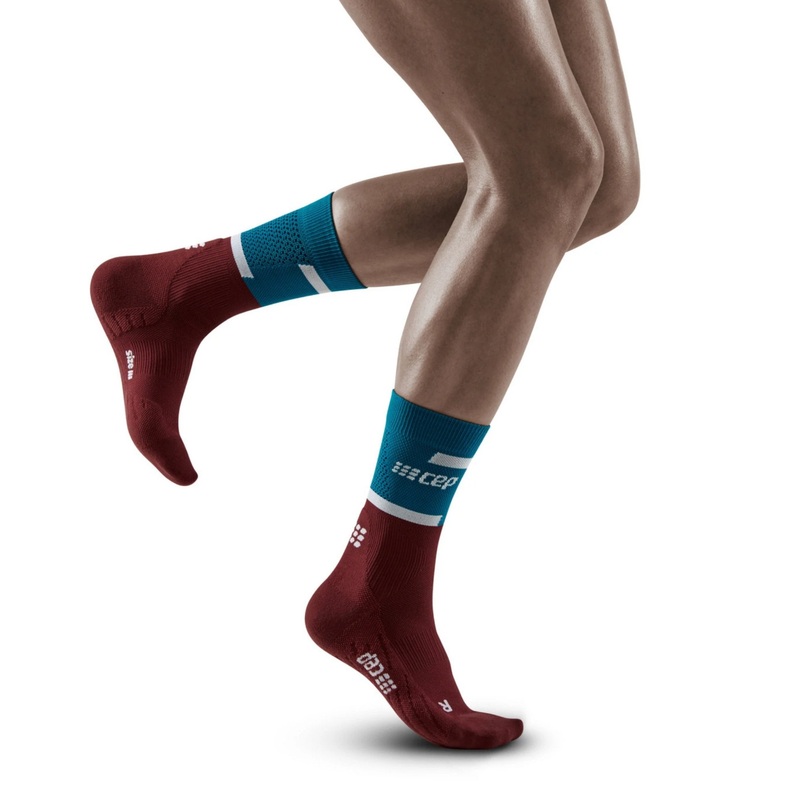 CEP Women’s Compression Run Socks Midcut Ocean / Petrol S