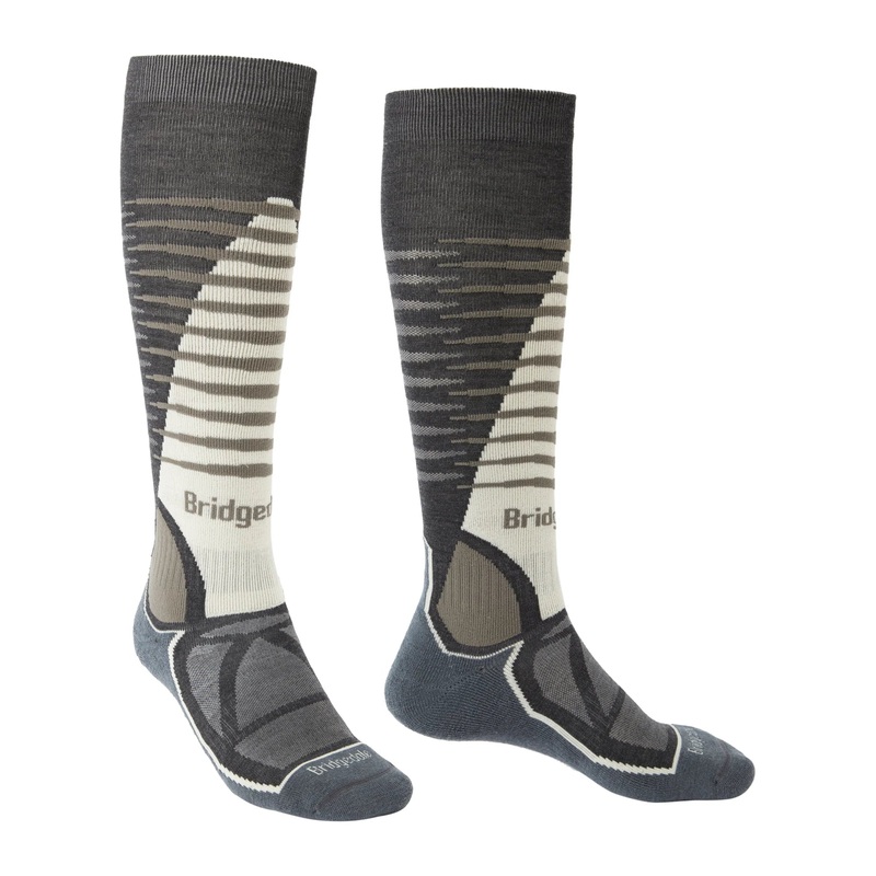 Bridgedale Mid Weight Merino Performance – Men’s Ski Sock Mens S (4 – 6.5) Graphite/Bungee