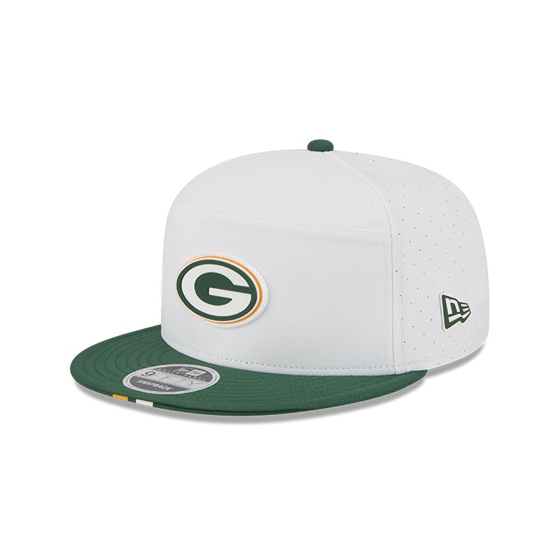 New Era Green Bay Packers 2025 Training Split Panel 9FIFTY Snapback Hat OS