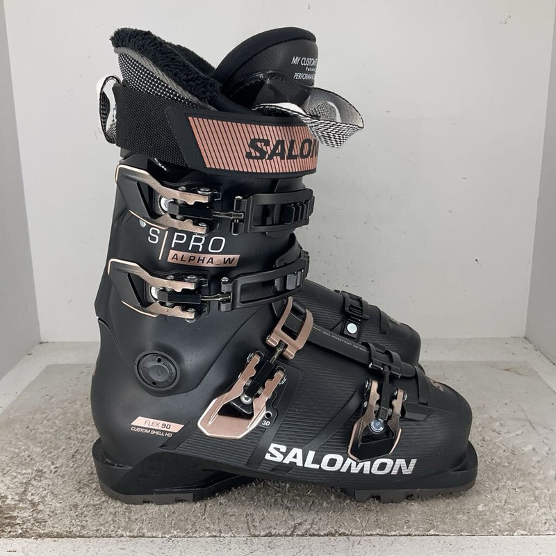 2024 Salomon Women’s S/Pro Alpha 90 GW 25.5 Black/Pink Gold Metallic Used