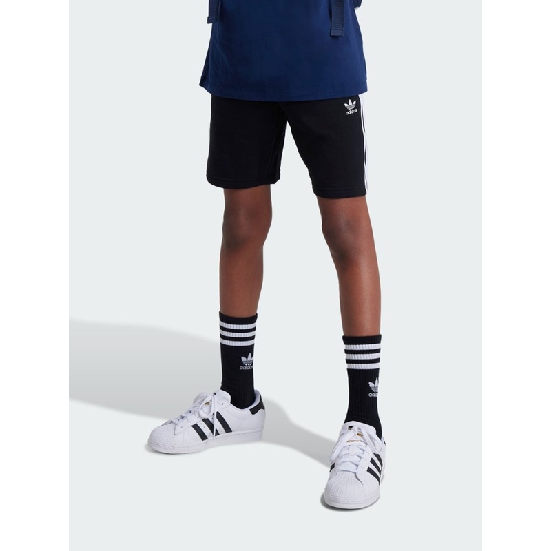 Adicolor 3 Stripes Black Shorts (Boys 7-14) SM BLACK