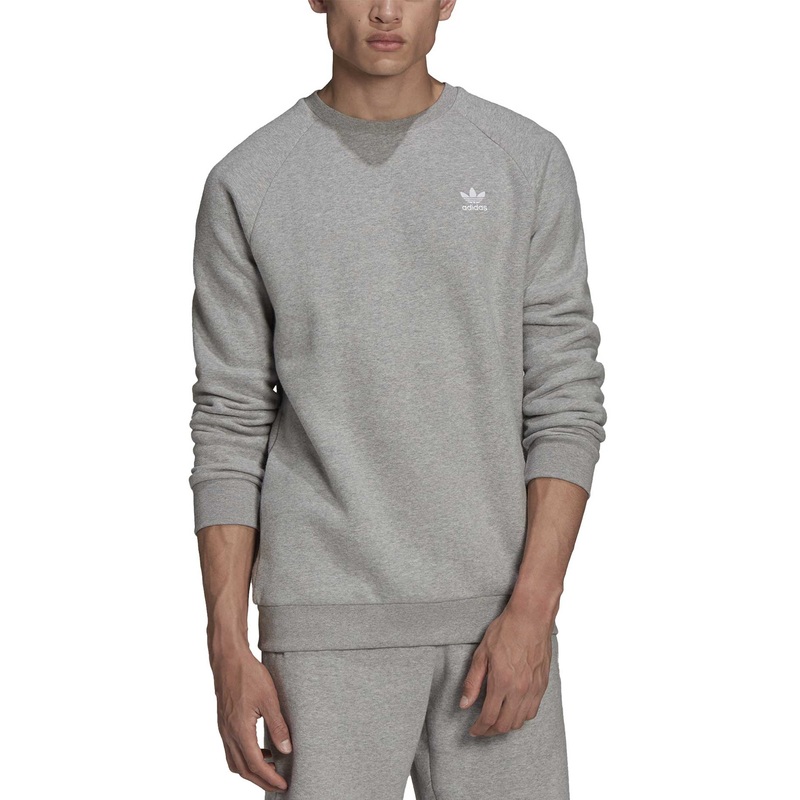 Adicolor Essentials Trefoil Crewneck Sweatshirt SM MEDIUM GREY HEATHER