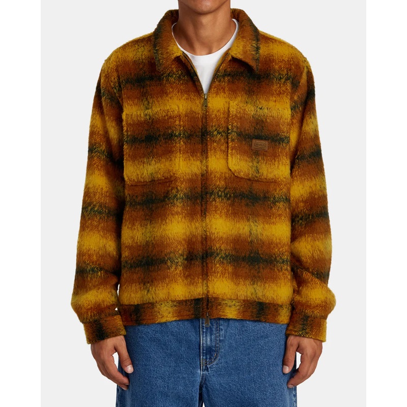 Men’s Chainmail Zip Flannel BLACK M