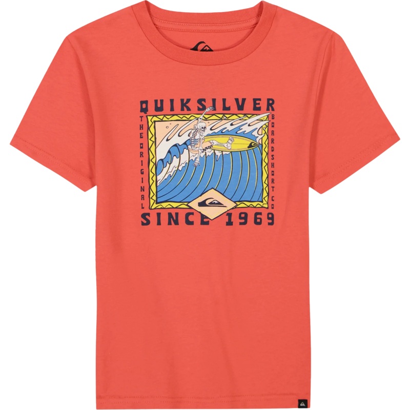 Youth Retro Skull Short Sleeve – Little Kids 814-Spiced Coral 4