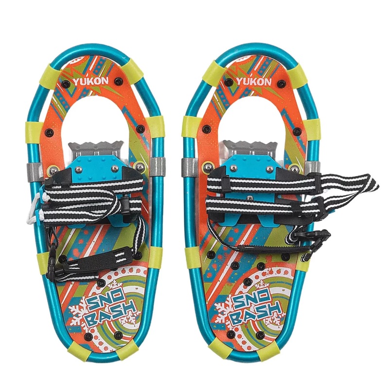 Yukon Charlie’s Premium Aluminum Snowshoes – Kids’ One Size Orange/Green
