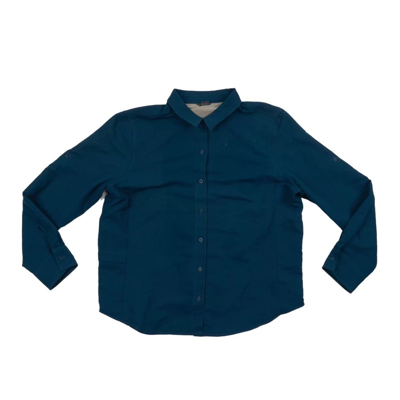Eddie Bauer Performance Long Sleeve Button Down – Women’s L Blue