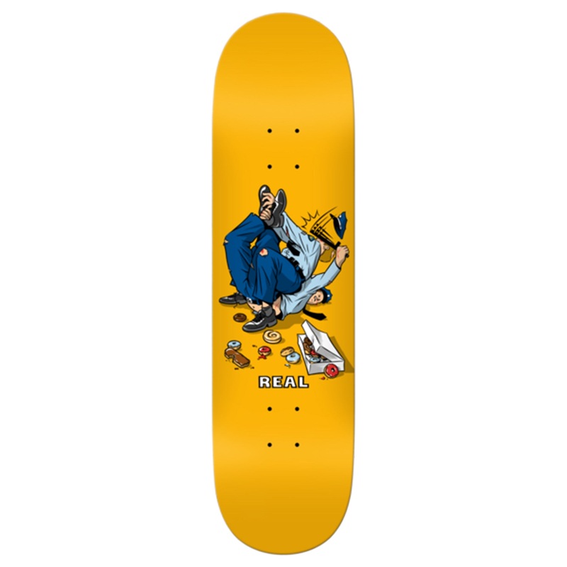 Double Duty Cops 8.25” Skateboard Deck 8.25 YELLOW