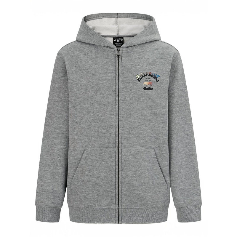 Arch Fade Zip Hoodie (Boys 7-14) SM GREY HEATHER (030)