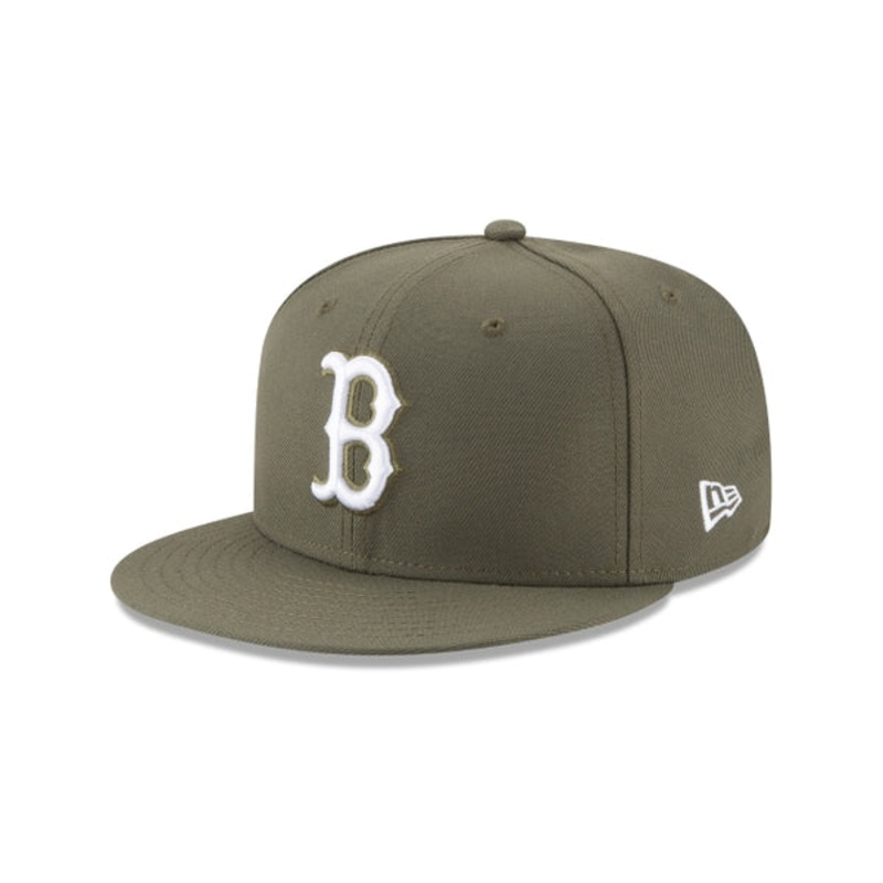 Boston Red Sox Olive 59FIFTY Fitted Hat BOSTON RED SOX 7