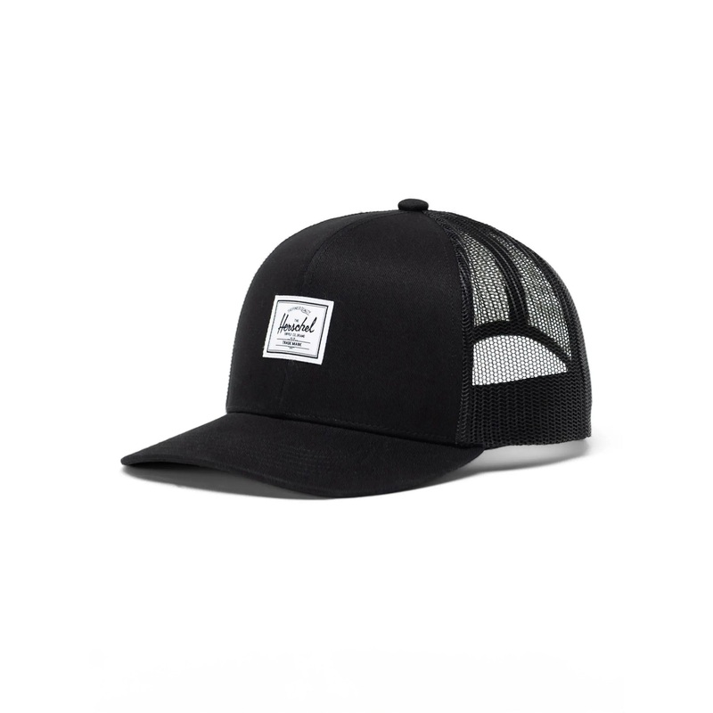 Whaler Cotton Mesh Strapback Hat O/S BLACK (00001)