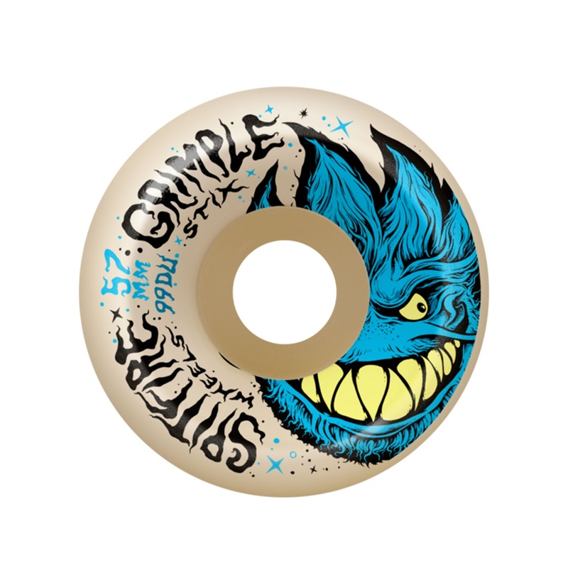 F4 Grimplehead x Grimple Stix Lock-In full 57mm Skateboard Wheels 57MM/99DU NATURAL