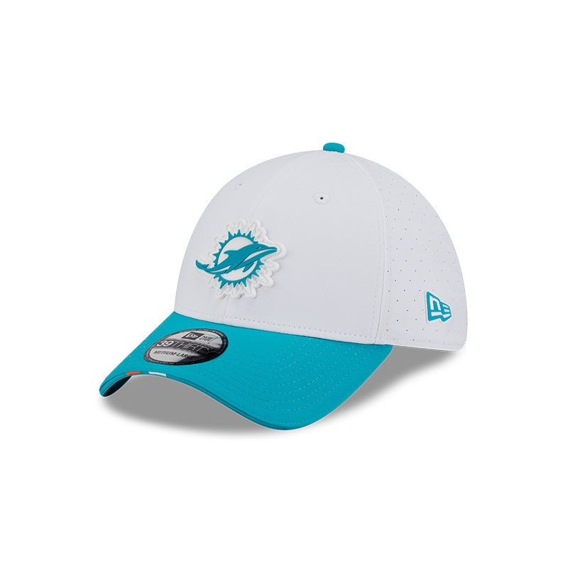 New Era Miami Dolphins 2025 Training 39THIRTY Stretch Fit Hat S-M