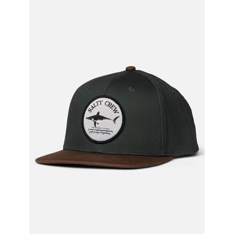 Bruce 6 Panel Snapback Hat (Kids) O/S DEEP FOREST