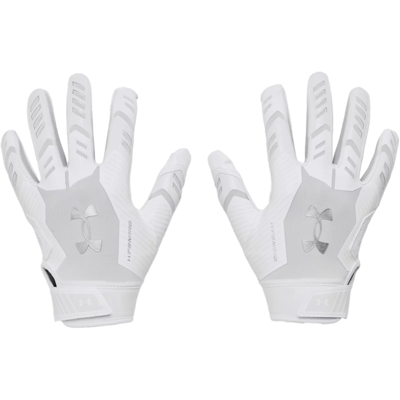 Youth F9 Nitro Football Gloves 100-White/Distant Gray/Metallic S