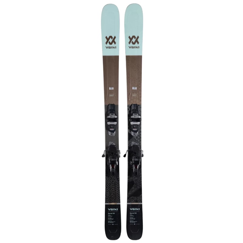 Volkl Secret 102 Skis w/ Marker Squire 11 TCX Demo Ski Binding – 170 cm Women’s 170cm Brown/Blue