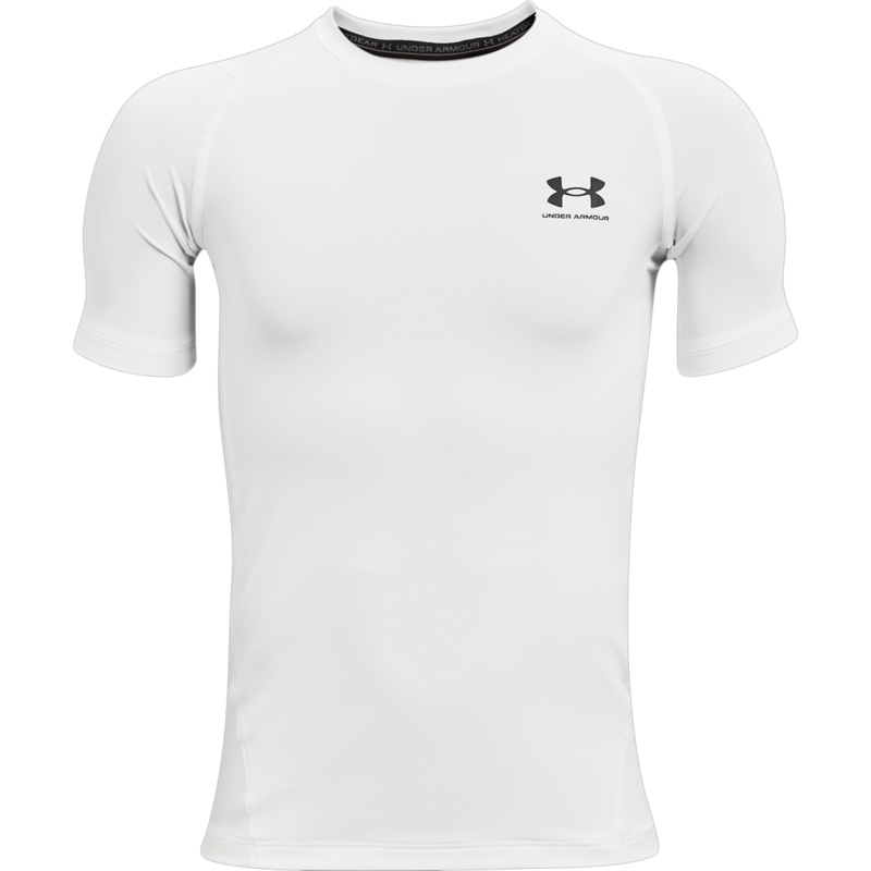 Youth HeatGear Armour Short Sleeve 100-White XS