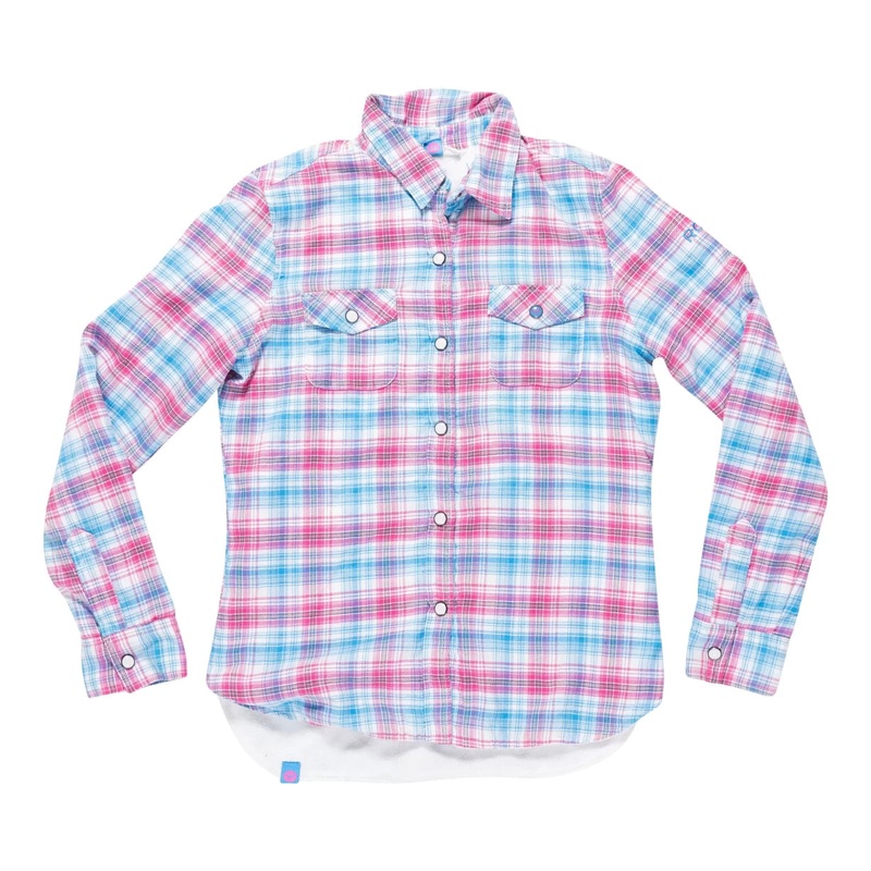 Roxy Fleece-Lined Button Up – Women’s M Pink/Blue