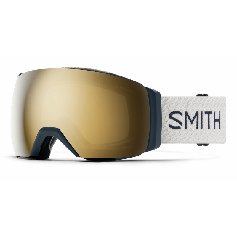 Smith I/O MAG XL Asia Fit French Navy Mod Frame and ChromaPop Sun Black Gold Mirror Lens