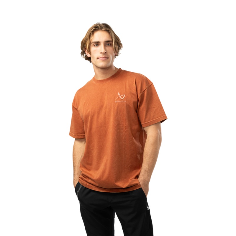 Acid Wash Retro Senior Tee ORANGE S