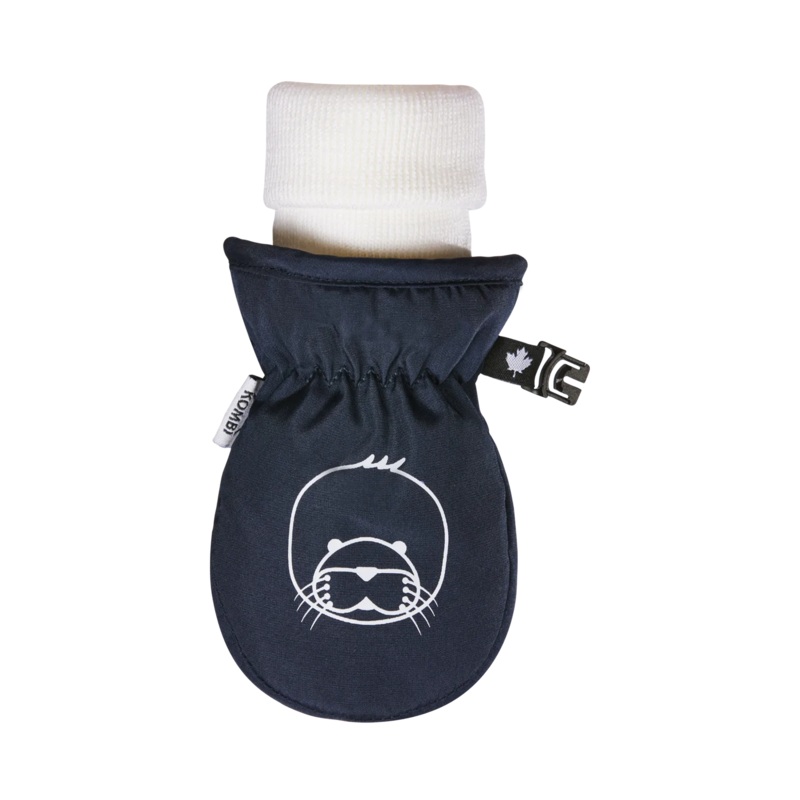Baby Animal Foldable Cuff Mittens DARK NAVY XS