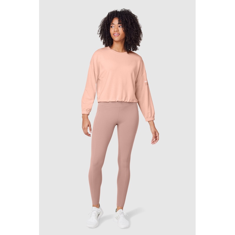 Women’s Terry Cropped Long Sleeve DUSTY PINK XS